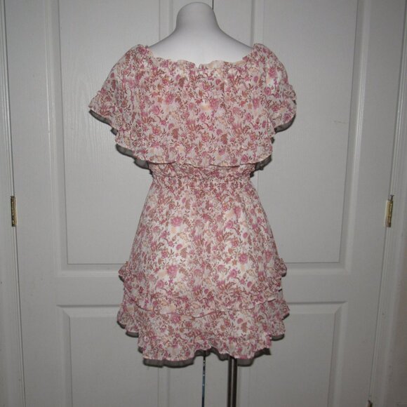 Jessica Simpson Floral Ruffle Tiered Mini Dress Size XS • Boho Chic Romance - Picture 5 of 8